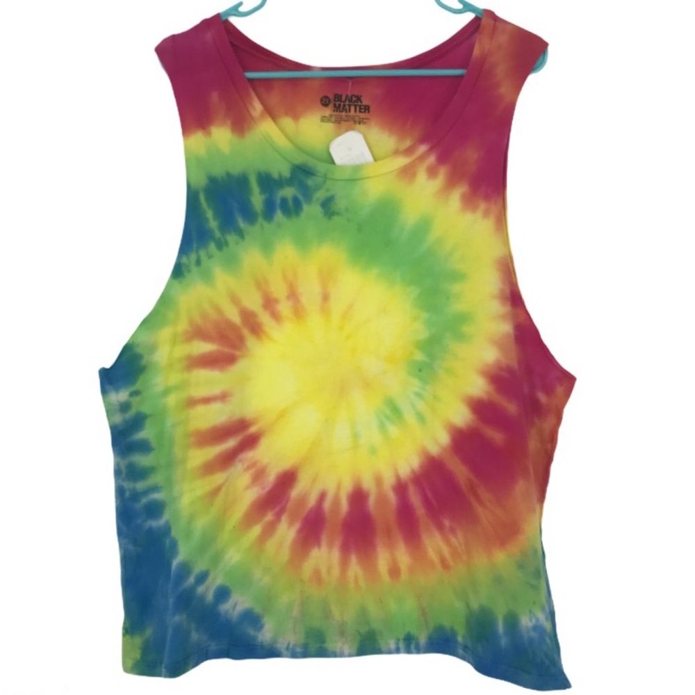 New Black Matter tie dye tank crop top